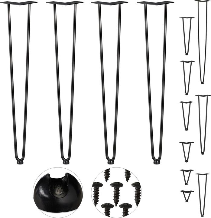 Actual product image Relaxdays Hairpin Legs, Set of 4