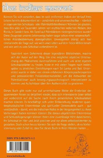 Produktbild The Indian Secret. Das Geheimnis der Schicksals- und Palmblattbibliotheken (Deutsch, Oliver Drewes, 2011)