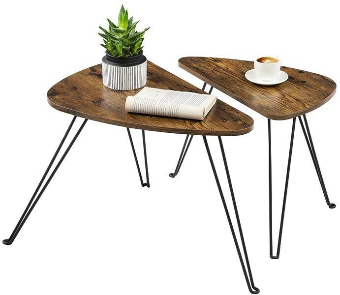 Image du produit Vasagle Ensemble de tables basses en bois marron (52 x 60 x 47.50 cm)