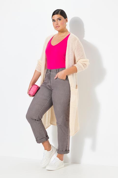 Immagine prodotto Ulla Popken Pantaloni elasticizzati modello Mony con taglio della gamba conico e tasche con zip (60)