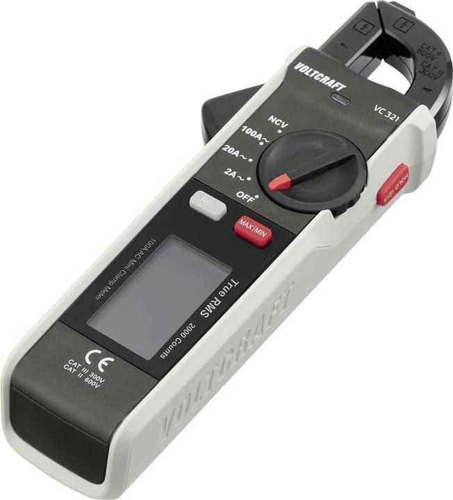 Actual product image Voltcraft VC-321 Current clamp CAT II 600 V, CAT III 300V Display (counts): 2000 (CAT II 600V, CAT III 300V)