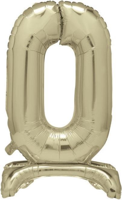 Unique Stehender Folienballon gold Zahl 0 (1x)