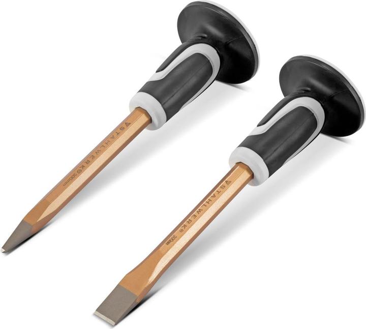 Produktbild Stahlwerk Flachmeissel / Spitzmeissel 2er Set Gold 300 mm Handmeissel