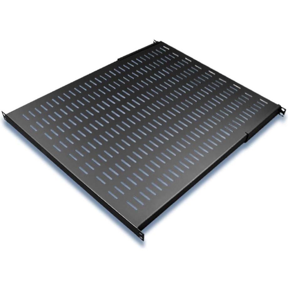 Minkels Variable perforated 19-inch shelf, 70 cm depth, Serverschrank Zubehör, Schwarz