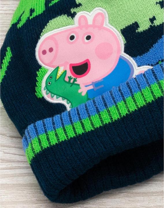 Actual product image Peppa Pig Childrens/Kids George Pig Hat And Gloves Set (One size)