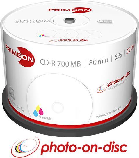 Image du produit Primeon CD-R 700MB broche de 50 (50x)