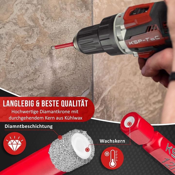 Actual product image KSP-Tec Tile drill bit set (12 millimetres)