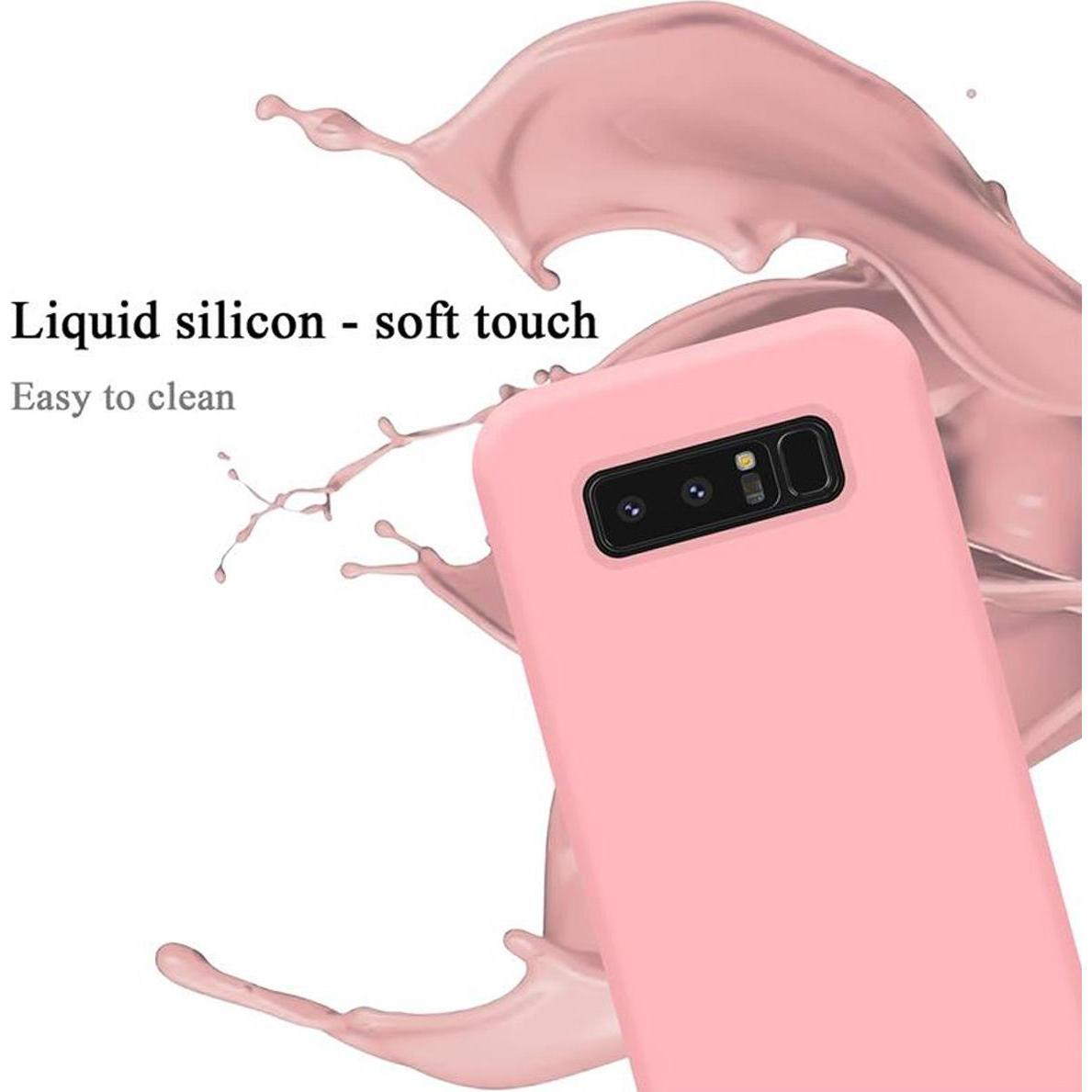 Thumbnail - Cadorabo TPU Liquid Silicone Case Cover (Samsung Galaxy Note 8), Smartphone Hülle, Rosa