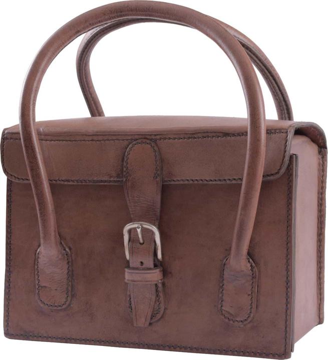 Actual product image Battle Merchant Leather cartridge bag with handle
