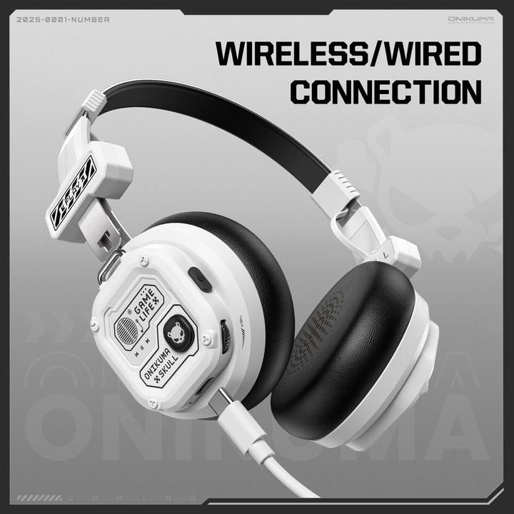 Image du produit Onikuma GT803 gaming headphones (white) (Filaire, Sans fil)