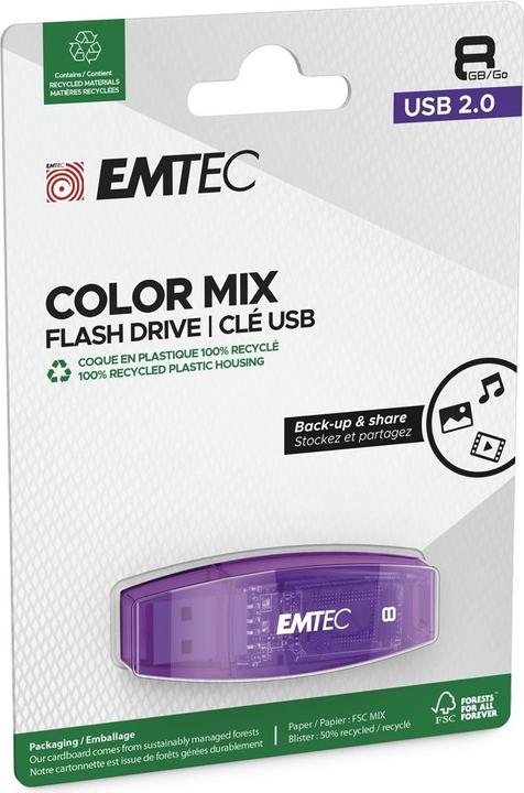Actual product image Emtec C410 Color Mix (8 GB, USB-A)