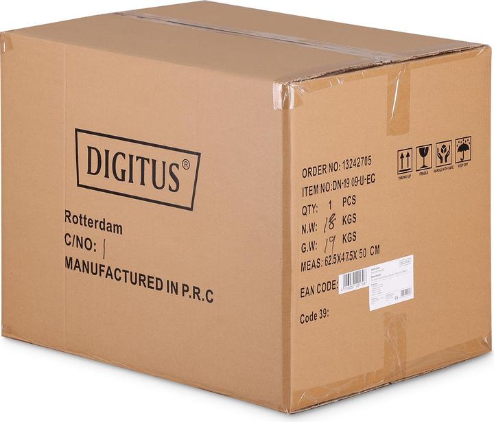 Produktbild Digitus 48,3cm 19Zoll Wandschrank 9HE SoHoline RAL7035 grau ohne Boden 505mmx600mmx450mm (9 HE, 19 Zoll Rack)