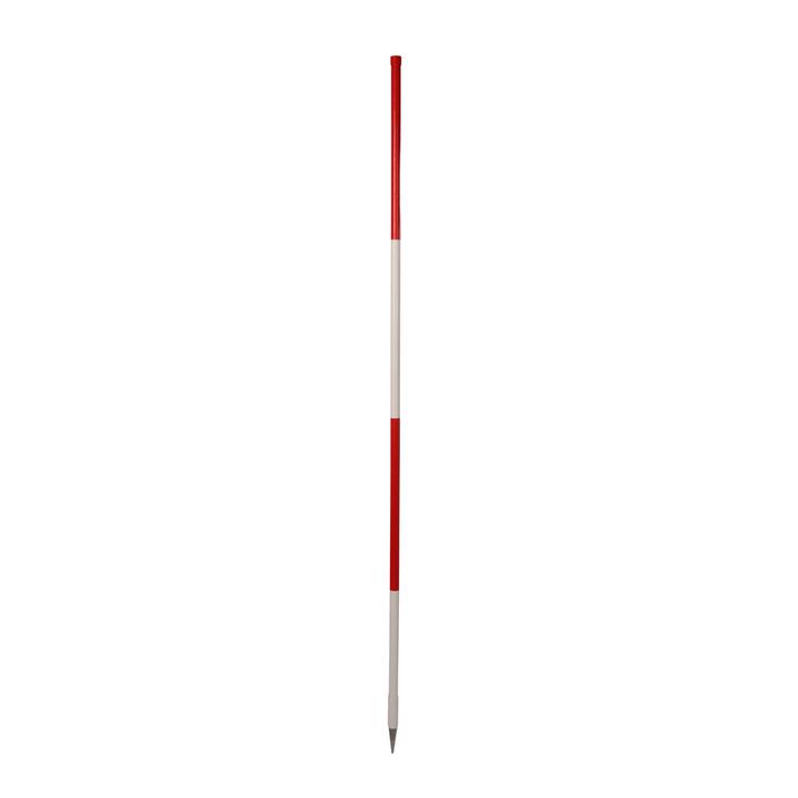 Actual product image Nestle Wooden alignment pole, one-piece, round tube top, red/white, 2.0 m (2 m)