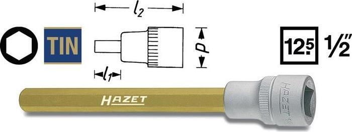 Produktbild HAZET Schraubendreher-Steckschlüsseleinsatz 986-19 ∙ Vierkant12,5 mm (1/2 Zoll) ∙ Innen Sechskant P… (19 mm)