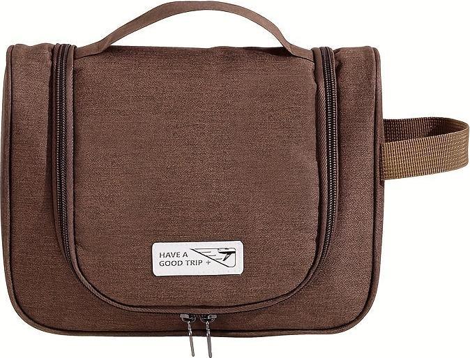 Actual product image Only-Bags.Store Chic Wabi-Sabi Style Large Capacity Travel Toiletry Bag with Hook - Portable Cosmetic Organiser