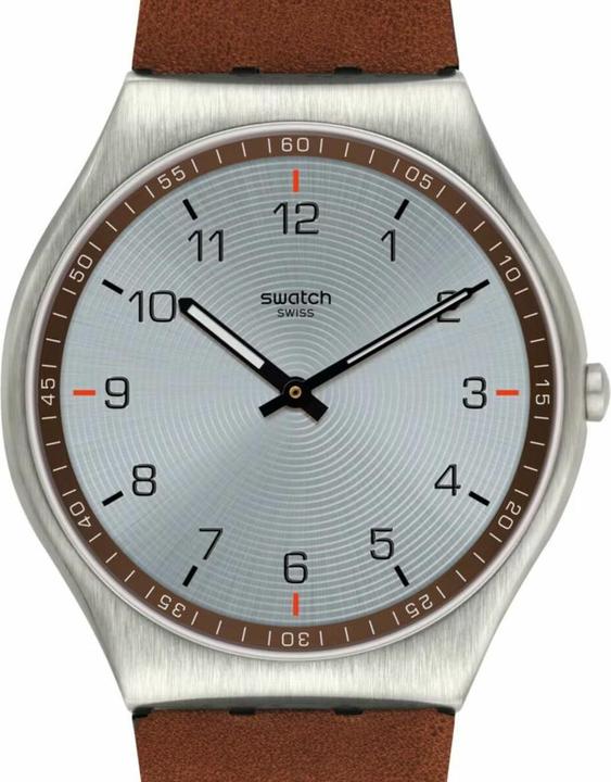 Immagine prodotto Swatch Tuta di pelle marrone (Orologio da polso analogico, 42 mm)