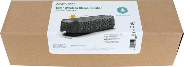 Immagine prodotto 4smarts Altoparlanti stereo solari (10 h, Pannello solare, Batteria ricaricabile)