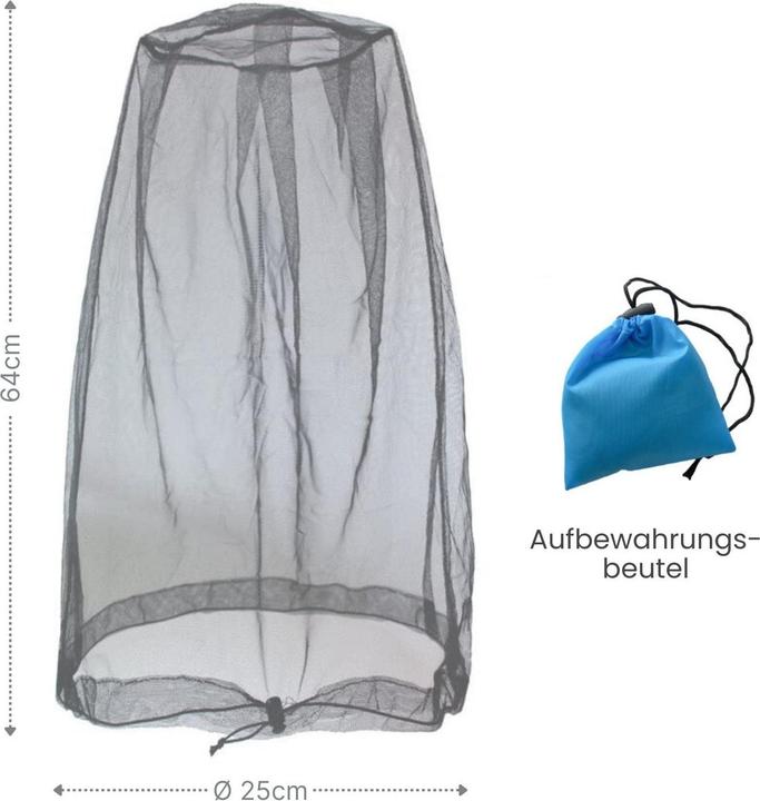Immagine prodotto Hermex Moskitonetz Mückenschutz Kopfnetz Insektenschutznetz Netzhaube