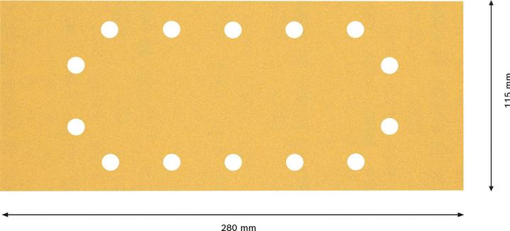 Produktbild Bosch Professional Zubehör EXPERT C470 Schleifpapier mit 14 Löchern für Schwingschleifer, 115 x 280 mm, G 120, 10-tlg. (120)