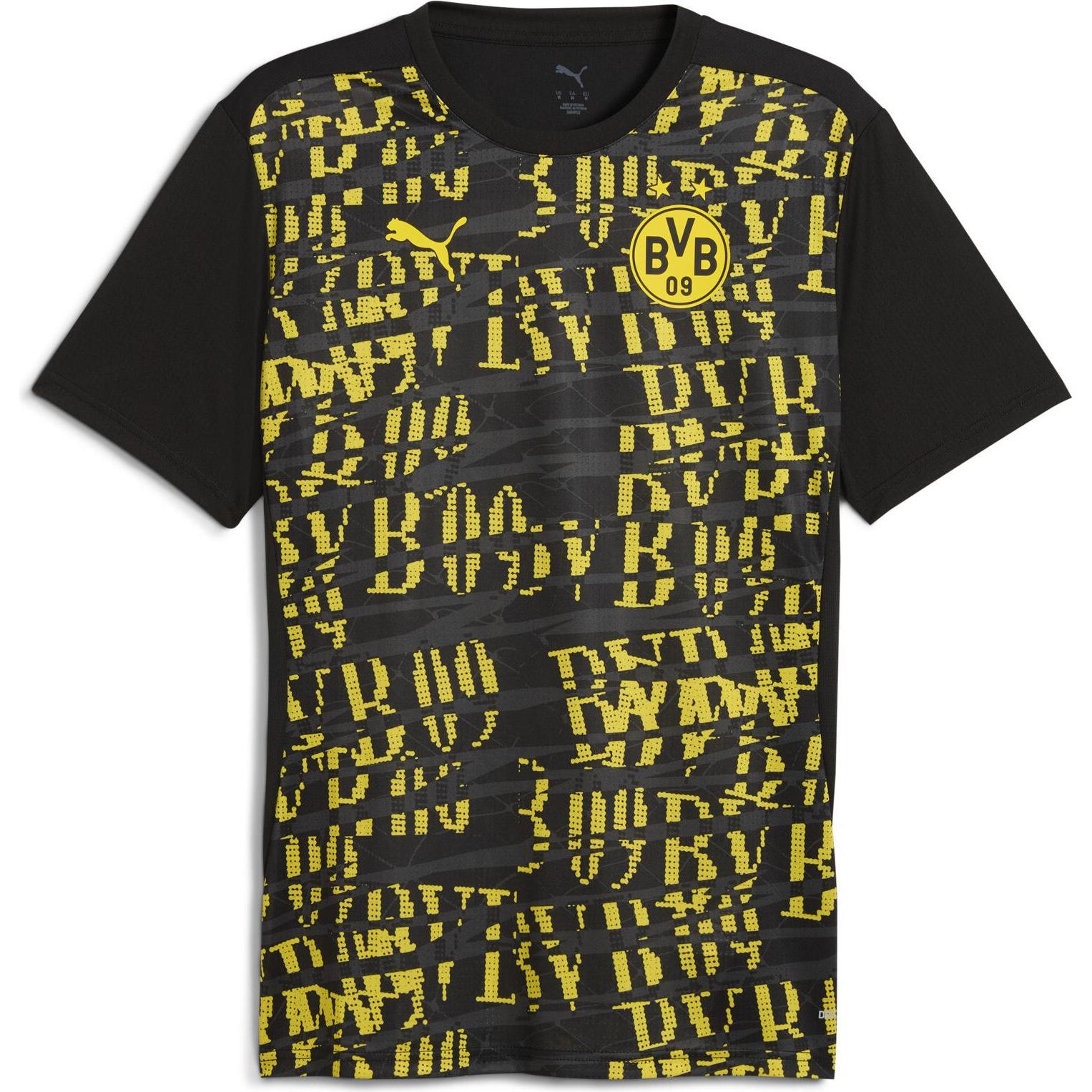 Puma, Herren, Fussballtrikot, BVB Prematch SS Jersey (L), Mehrfarbig, L