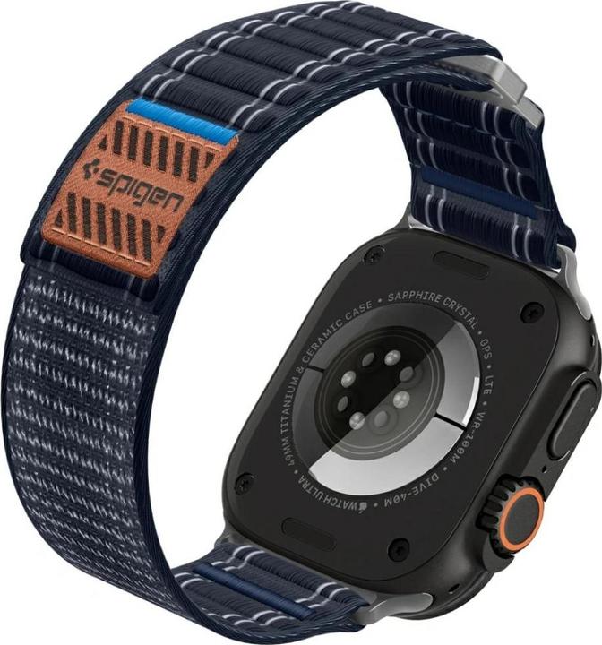 Actual product image Spigen WBF0 Apple Watch (44/45mm) / Watch 10/11 (46mm) / Ultra (49mm) Band Navy (Fabric, Nylon, Plastic)