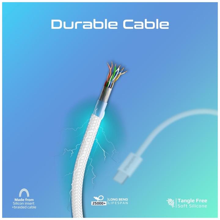 Produktbild ProMate EcoLine-CC200 White USB-C Kabel (2 m, USB 2.0, 60 W)