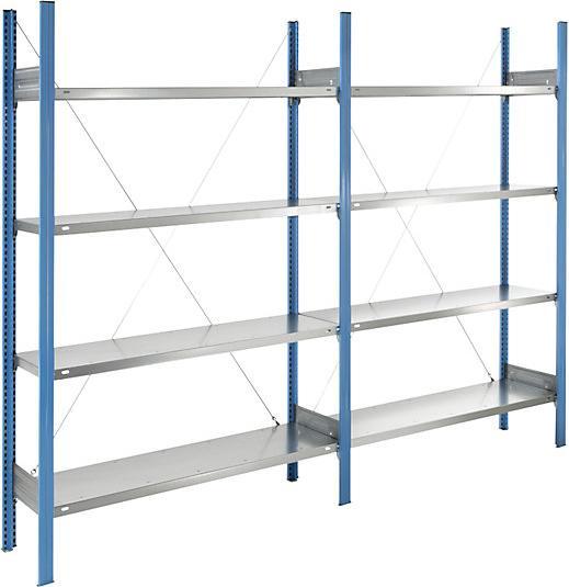 Actual product image eurokraft pro Shelf plug-in rack, blue / galvanized