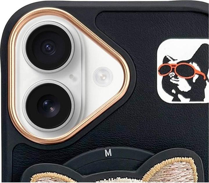 Produktbild Audi Nimmy Glasses Cool Dog MagSafe case for iPhone 16 black (Apple iPhone 16)