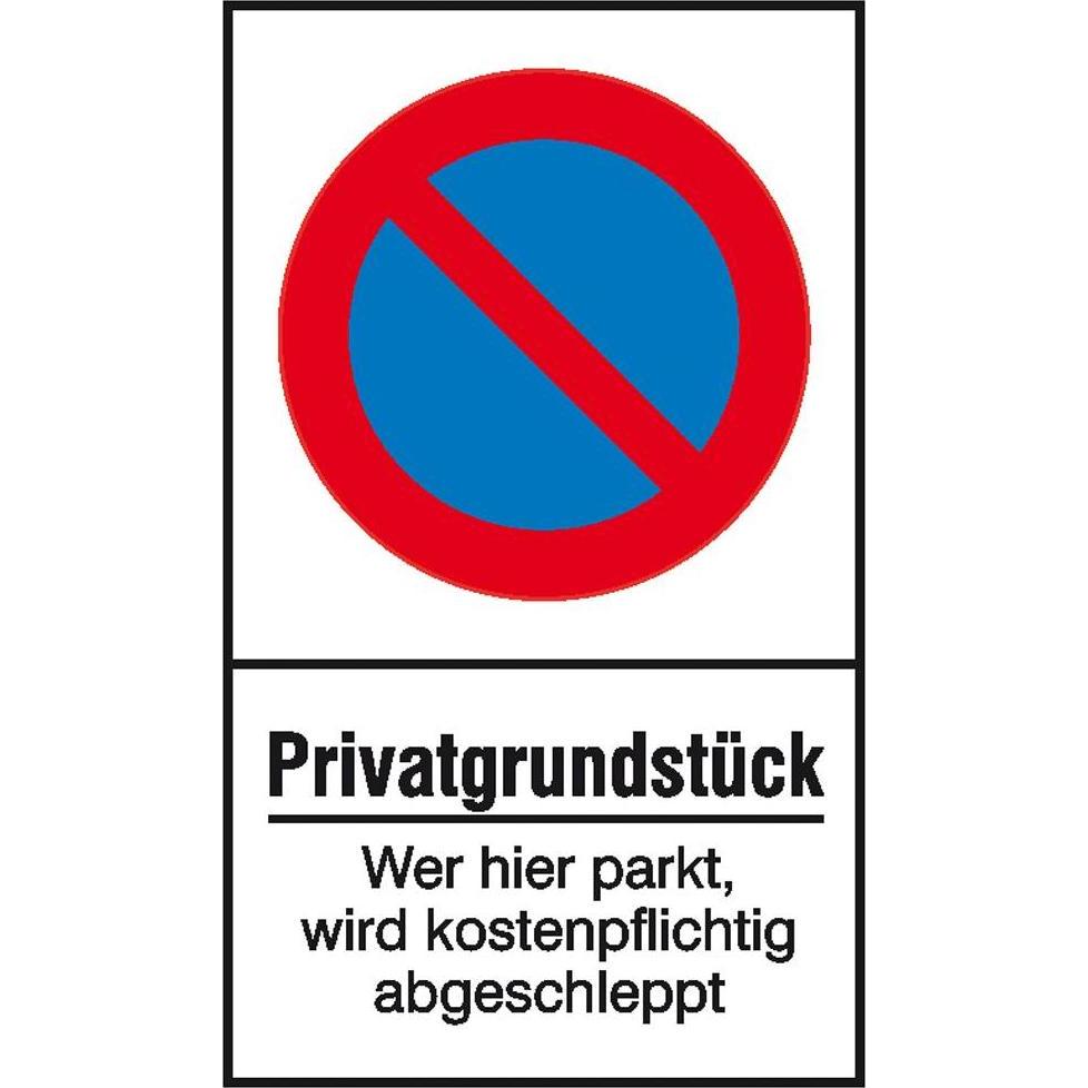 SafetyMarking Haltverbotsschild Eingeschränktes Haltverbot Privatgrundstück Wer hier parkt wird kostenpflichtig... (41.5163)