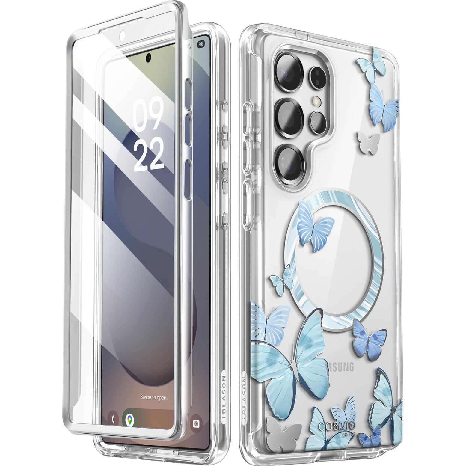 Thumbnail - i-Blason Schmetterling Kollektion Cosmo (Samsung Galaxy S25 Ultra), Smartphone Hülle, Transparent