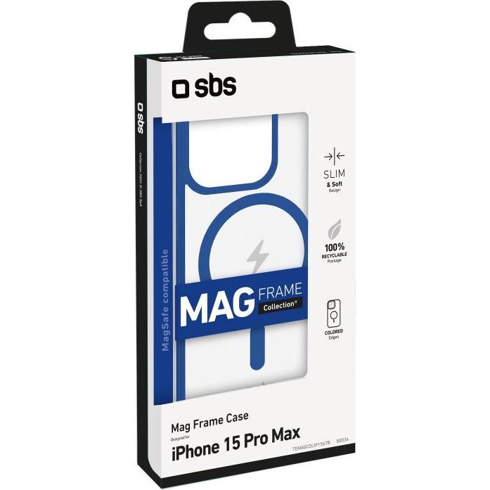 Thumbnail - SBS MagFrame Case iPhone 15 Pro Max blau (Apple iPhone 15 Pro Max), Smartphone Hülle, Blau