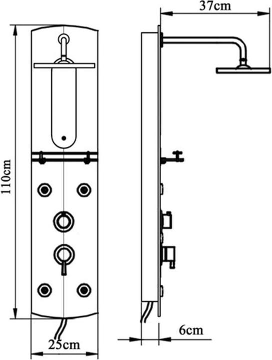 Produktbild vidaXL Duschkabine