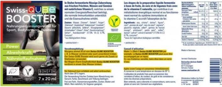 Actual product image Swiss Qube Booster (7 Piece, Liquid)