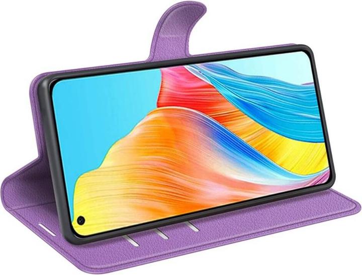 Image du produit Cover-Discount OPPO A78 4G - Étui en cuir violet (Oppo A78)