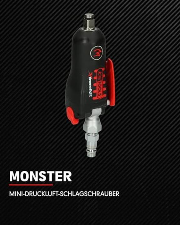 Immagine prodotto KS Tools 3/8 MONSTER Xtremelight mini avvitatore ad aria compressa con bilanciere reversibile, 108Nm