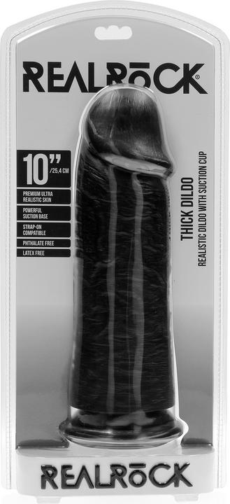Actual product image RealRock Extra Thick Straight without Balls 10 / 25,4 cm - Black