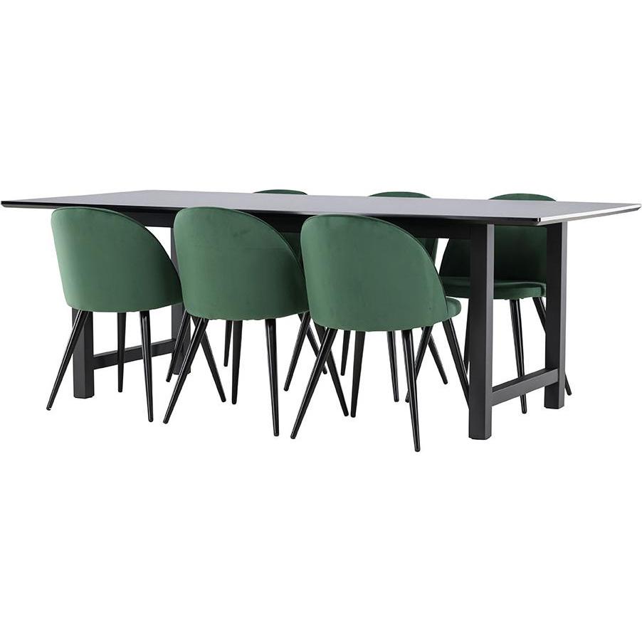 Thumbnail - Ebuy24, Esstisch, Essgruppe Oslo schwarz (220 x 100 cm)