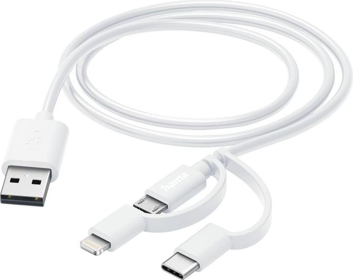 Produktbild Hama 3 in 1 Multi-Ladekabel (1 m, USB 2.0)