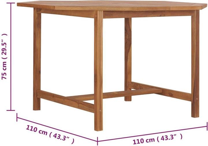 Produktbild vidaXL Garten-Esstisch (110 x 110 x 75 cm)