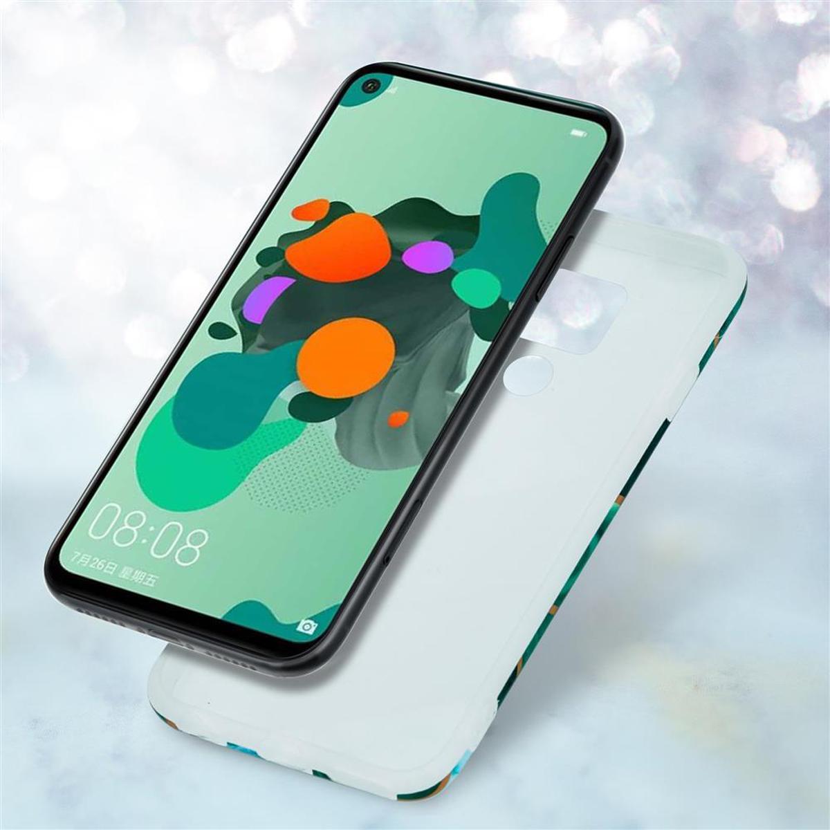 Thumbnail - Cadorabo IMD TPU Bunter Marmor Cover (Huawei Mate 30 Lite), Smartphone Hülle, Grün