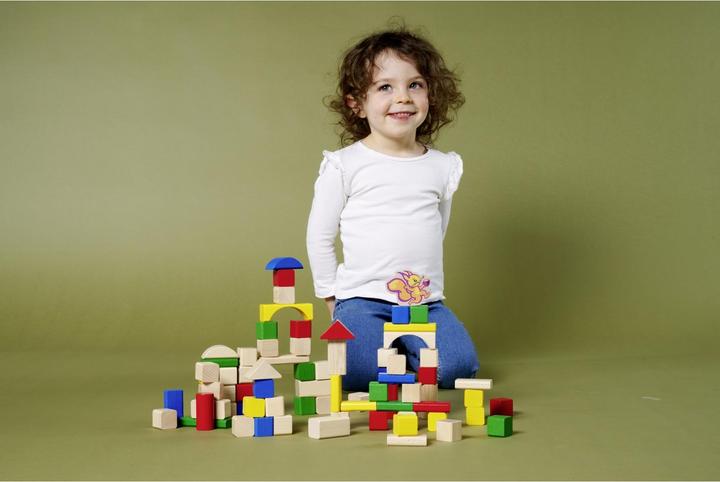 Actual product image Eichhorn Wooden building blocks 75 years