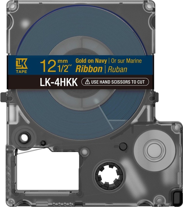 Actual product image Epson Label Cassette Lk-4hkk (1.20 cm, Blue)