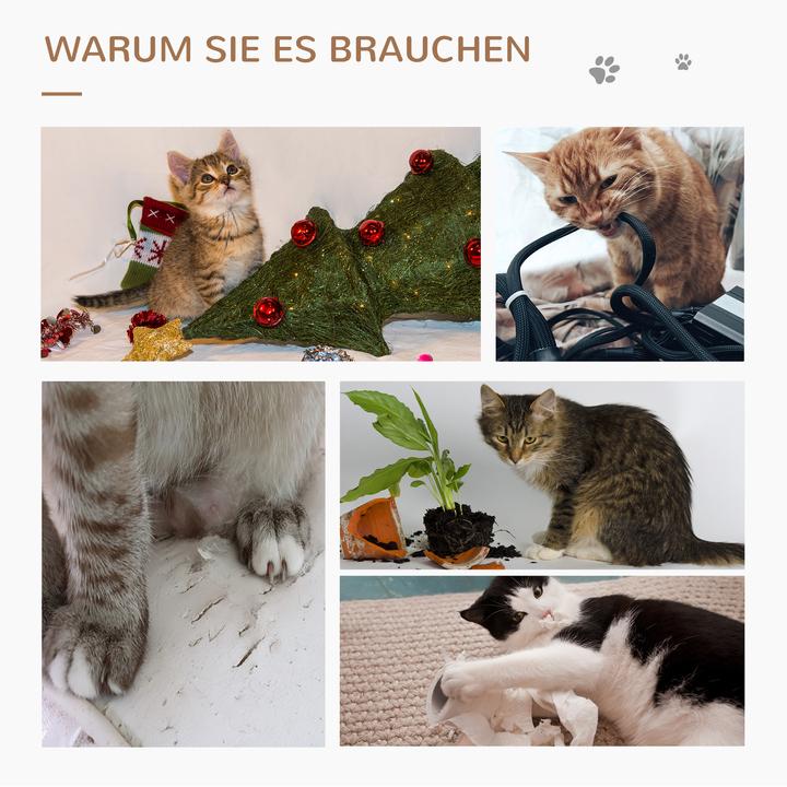 Produktbild PawHut Kratzbaum mit Katzenhöhle (95 cm, Mehrfarbig)