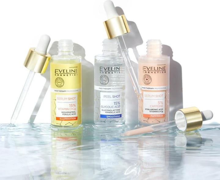 Image du produit Eveline Sérum Shot 5% Caffeine Serum For Puffiness Under The Eyes And Eyelids 30Ml (30 ml, Crème de jour)