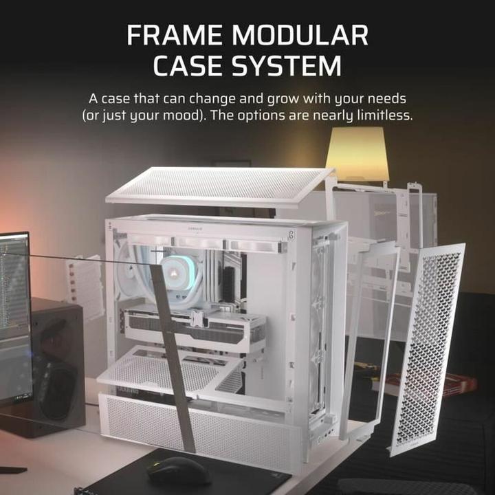 Produktbild Corsair Geh Midi FRAME 4000D RS Mid-Tower, White (ATX, mATX, Mini-ITX)
