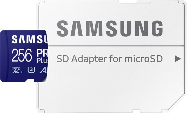 Actual product image Samsung PRO Plus (256 GB, microSDXC, U3, UHS-I)