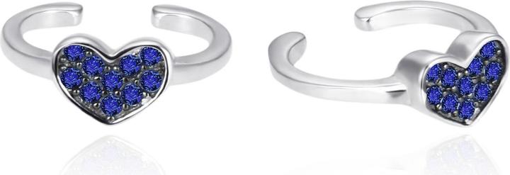 Immagine prodotto Agato - Silver earrings Hearts with zircons AGT-E045ZBL (Argento)