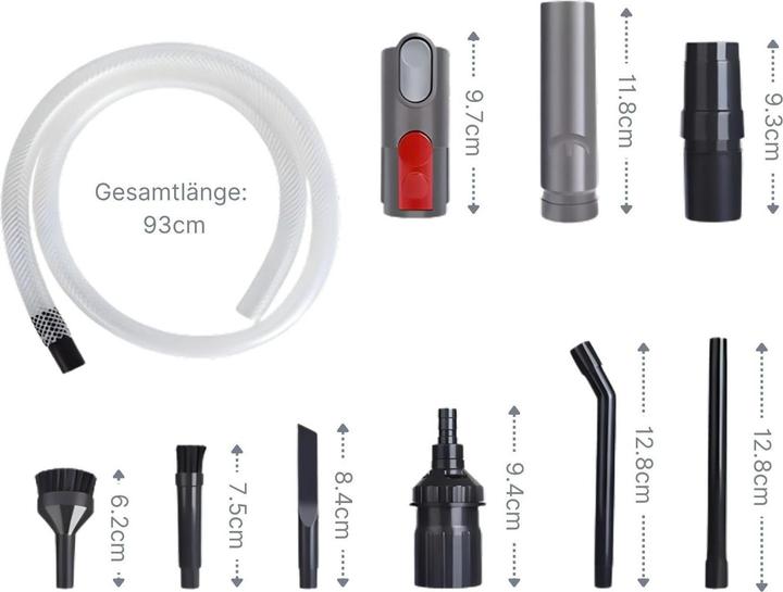 Actual product image Hermex Vacuum Cleaner Adapter Kit for Dyson V7 V8 V10 V11