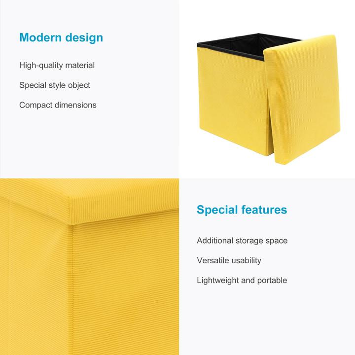 Actual product image Intirilife Foldable stool with storage space