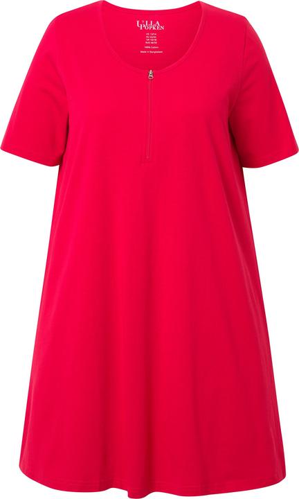 Produktbild Ulla Popken Longshirt, Zipper, A-Linie, Rundhals, Halbarm (58)